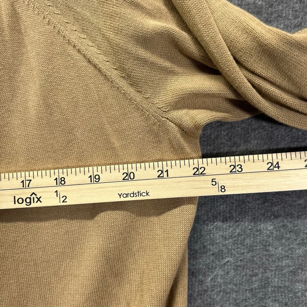 Lauren Ralph Lauren Women Faux Leather Buckle‎ Neck Sweater Sz 2X Brown